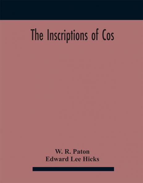 The Inscriptions Of Cos