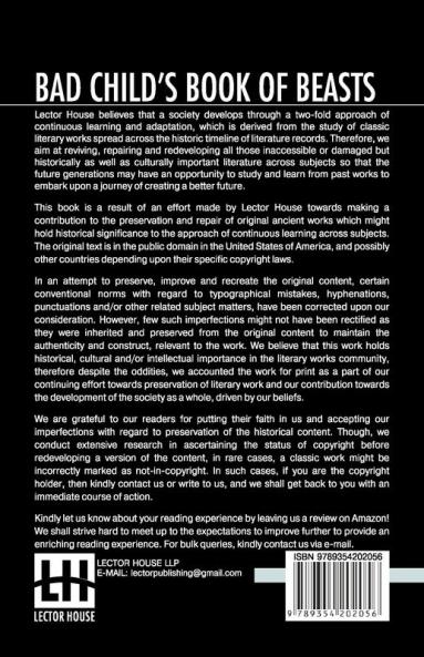 Bad Child's Book Of Beasts