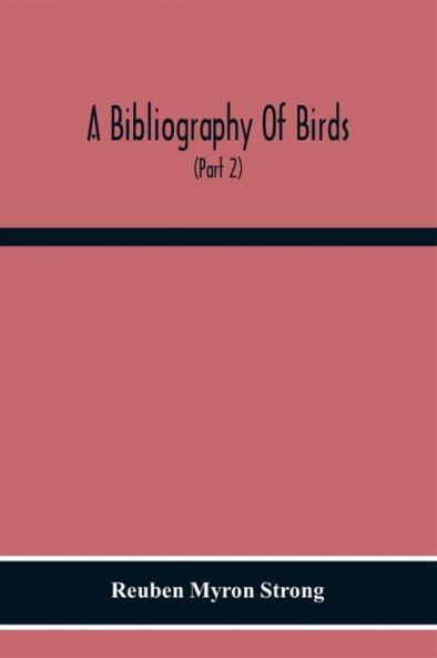 A Bibliography Of Birds