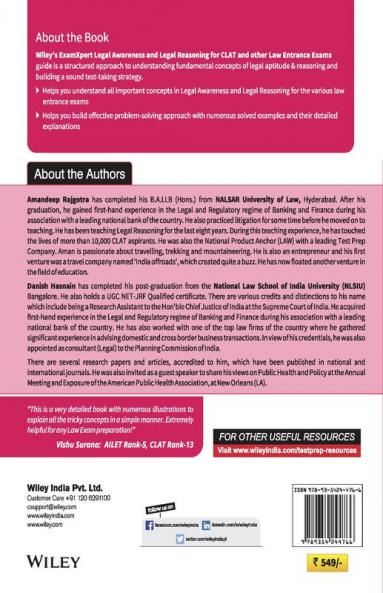 Wiley's ExamXpert Legal Awareness & Legal Reasoning (LA & LR) for CLAT & other Law Entrance Exams