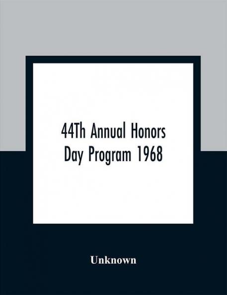 44Th Annual Honors Day Program 1968