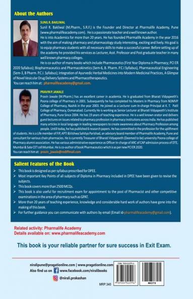 DIPLOMA IN PHARMACY EXIT EXAMINATION (DPEE) – Based on PCI-ER 2020 Syllabus (5000+ MCQs)