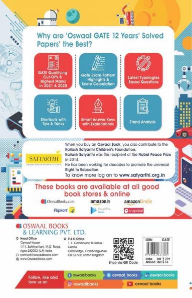 GATE 12 Years' Solved Papers Year-wise 2010-2021 (For 2022 Exam)