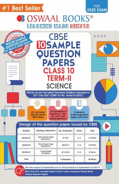 Oswaal CBSE Sample Question Paper For Term-2 Class 10 Science Book (For 2022 Exam)