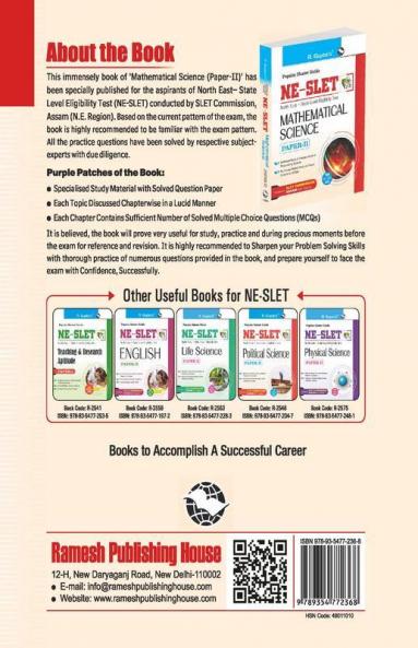 NE-SLET : Mathematical Science (Paper-II) Exam Guide