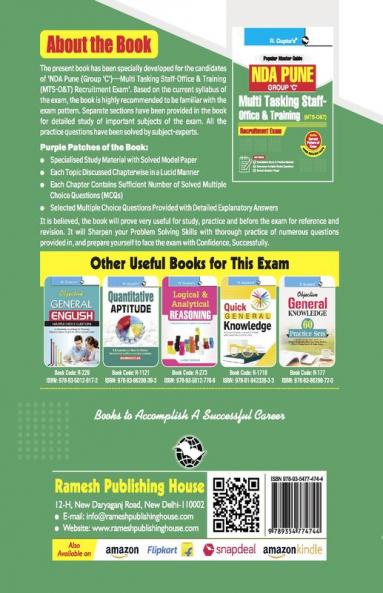 NDA PUNE (Group 'C') : Multi Tasking Staff–Office & Training (MTS-O&T) Recruitment Exam Guide