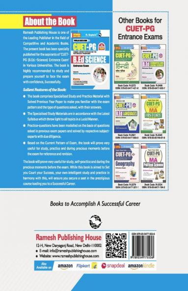 CUET-PG : B.Ed Science Entrance Exam Guide