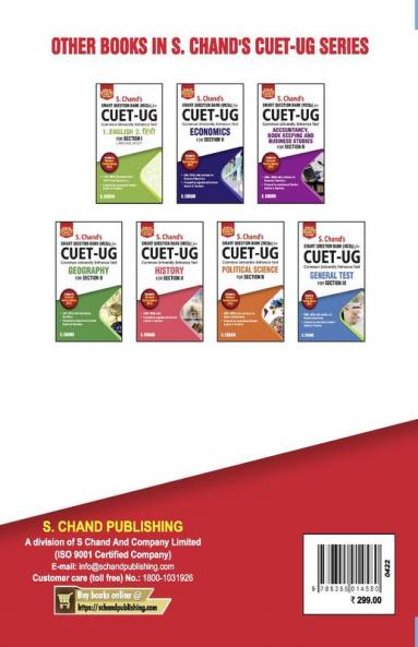 CUET-UG SCIENCE (PCMB): (Physics • Chemistry • Mathematics • Biology) for Section II Smart Question Bank (MCQs)