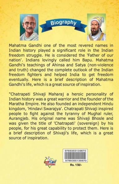 Biography of Mahatma Gandhi and Chhatrapati Shivaji