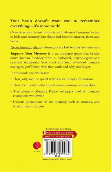 IMPROVE YOUR MEMORY: Learn Faster Retain More and Unlock Your Brain’s Potential