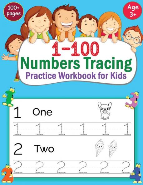 1-100 Numbers Tracing Practice Workbook for Kids