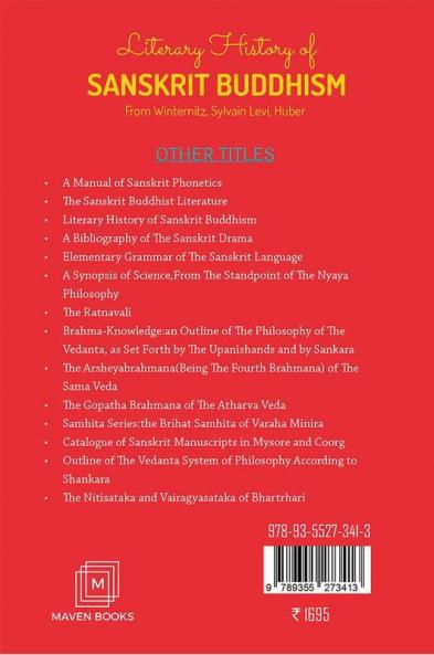 Literary History of Sanskrit Buddhism From Winternitz Sylvain Levi Huber