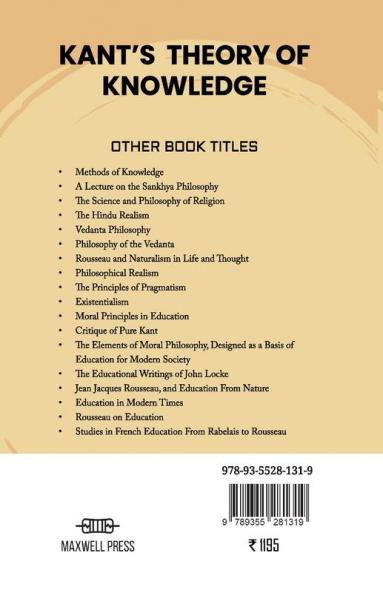 KANT’S THEORY OF KNOWLEDGE