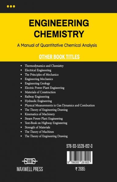 Engineering Chemistry A Manual of Quantitative Chemical Analysis