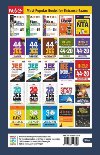 MTG 10 Sample Papers & Mock Test for JEE Mains 2022 Latest Pattern - Model Test Papers for JEE Main Physics Chemistry Mathematics
