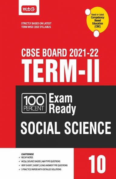 Class 10-100 Percent Exam Ready CBSE Board Term 2 Objective Question Bank Social Studies