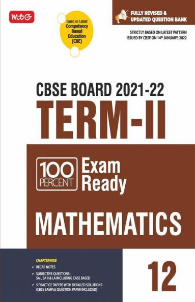 Class 12-100 Percent Exam Ready CBSE Board Term 2 Objective Question Bank Mathematics