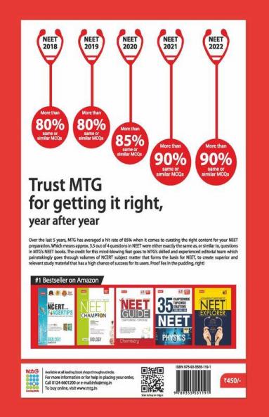 MTG 35 Years NEET Previous Year Solved Question Papers with NEET Chapterwise Topicwise Solutions - Chemistry For NEET Exam 2023