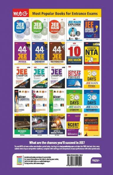 MTG 44 + 20 Years Chapterwise Solutions Chemistry for JEE (Advanced + Main) JEE Advanced Books 2022