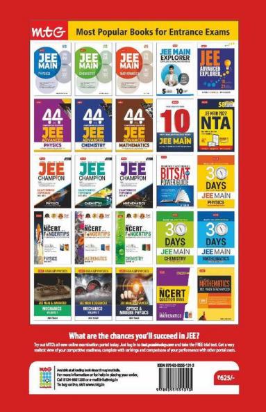 MTG 44 + 20 Years Chapterwise Solutions Mathematics for JEE (Advanced + Main) JEE Advanced Books 2022