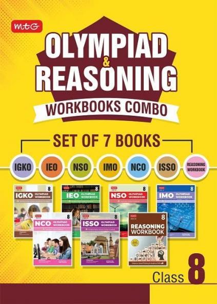 Class 8: Work Book and Reasoning Book Combo for NSO-IMO-IEO-NCO-IGKO-ISSO