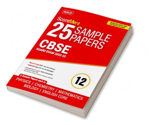 MTG CBSE ScoreMore 21 Sample Papers Class 12 Physics Chemistry Mathematics Biology & English Core Books For 2023 Board Exam (Based on Latest CBSE Sample Paper Released on 16th Sep)