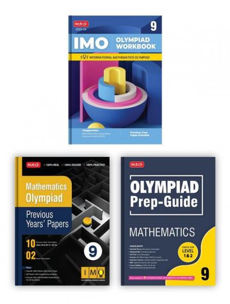MTG International Mathematics Olympiad (IMO) Workbook Prep-Guide & Previous Years Papers with Self Test Paper Class 9 - SOF Olympiad Books For 2023-24 Exam (Set of 3 Books)