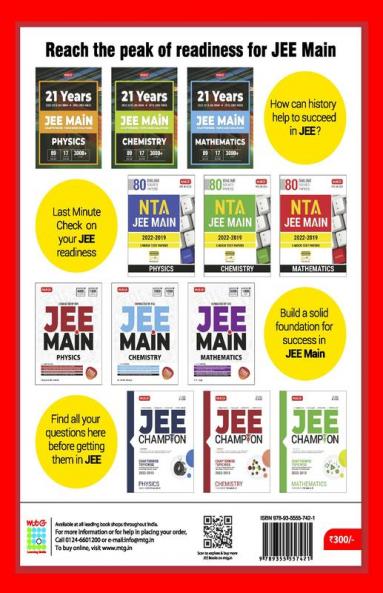 MTG 12 JEE Main Online 2023 (Session-1) Solved Papers with Chapterwise Graphical Analysis | PYQs for Physics Chemistry & Mathematics | JEE Main PYQs