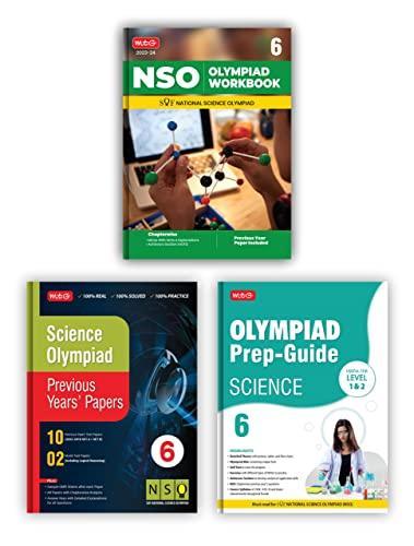 MTG National Science Olympiad (NSO) Workbook Prep-Guide & Previous Years Papers with Self Test Paper Class 6 - SOF Olympiad Books For 2023-24 Exam (Set of 3 Books)