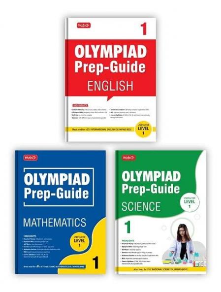 MTG Olympiad Prep-Guide Class 1 - Achievers Section with IMO-NSO-IEO Chapterwise Previous Year Question Paper For SOF 2023-24 Exam Set of 3 Books (Mathematics Science English)