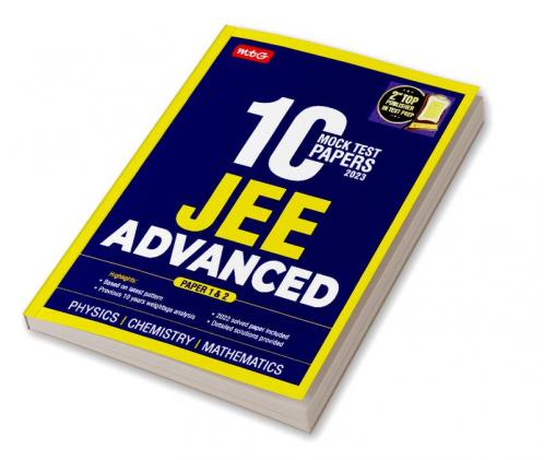 MTG JEE Advanced 10 Mock Test Papers (Paper-1 & Paper-2) Physics Chemistry Mathematics - JEE Advanced Sample Paper For 2023