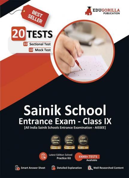 Sainik School Entrance Exam Class IX Book 2023 - 10 Mock Tests and 10 Sectional Tests (1800 Solved Objective Questions) with Free Access to Online Tests