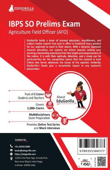 IBPS SO Agriculture Field Officer (AFO) Scale I Prelims Exam 2023 (English Edition) - 8 Mock Tests and 6 Sectional Tests (1500 Solved Questions) with Free Access To Online Tests
