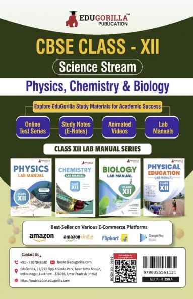 EduGorilla CBSE Board Class XII Book 2024 (Science-PCB) | 74 Solved MCQ Practice Tests For Physics Chemistry and Biology with Free Access to Online Tests