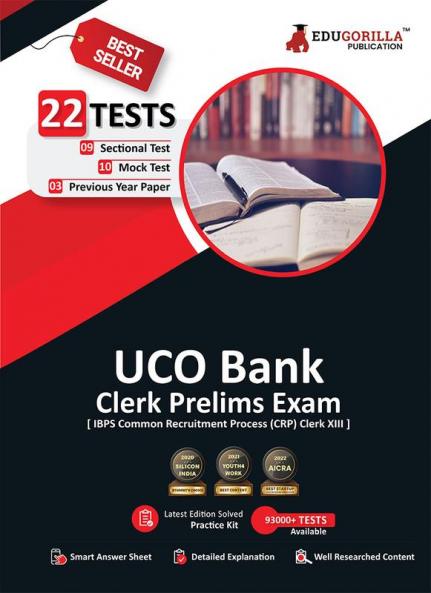 UCO Bank Clerk Prelims (IBPS Clerk CRP XIII) Book 2023 (English Edition) - 10 Full Length Mock Tests 9 Sectional Tests and 3 Previous Year Papers with Free Access to Online Tests