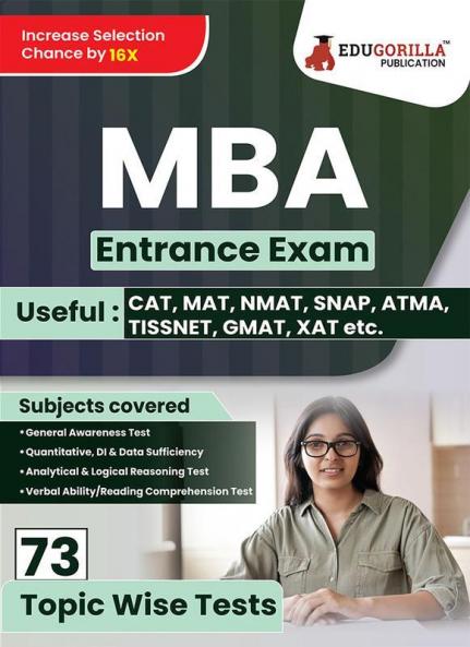 MBA Entrance Exam 2024 - 73 Topic-wise Solved Tests For Various National and State Universities/Institutes CAT MAT NMAT SNAP ATMA TISSNET GMAT MAH CET with Free Access to Online Tests