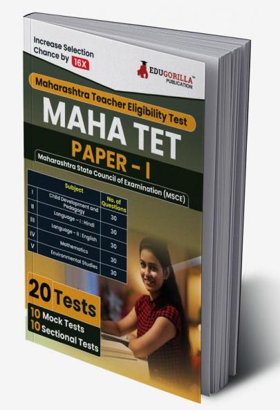 MAHATET Paper I 2024 : Maharashtra Teacher Eligibility Test (English Edition) - 10 Mock Tests and 10 Sectional Tests (1800 Solved Questions) with Free Access to Online Tests