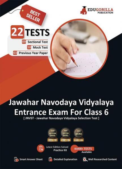 Jawahar Navodaya Vidyalaya Class 6 Entrance Exam 2023 (English Edition) - 10 Mock Tests 9 Sectional Tests 3 Previous Year Papers (1300 Solved Questions) with Free Access to Online Tests