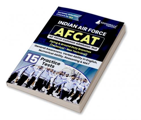 AFCAT 2024 : Air Force Common Admission Test Book (English Edition) - 15 Practice Mock Tests (1500 Solved Questions) with Free Access to Online Tests