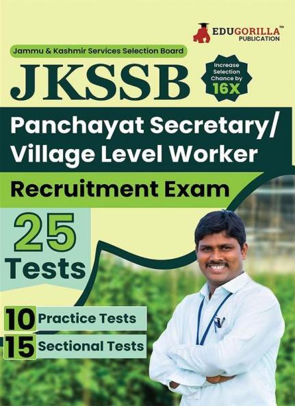JKSSB Panchayat Secretary/Village Level Worker Recruitment Exam Book 2024 - 10 Mock Tests and 15 Sectional Tests (1300 Solved Questions) with Free Access to Online Tests