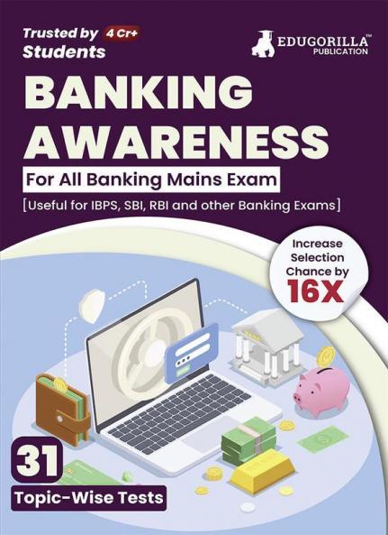 Banking Awareness For Mains Book 2023 (English Edition) - 31 Solved Topic-wise Tests SBI/IBPS/RBI/Clerk/PO and Other Competitive Exams with Free Access to Online Tests