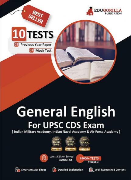 UPSC CDS General English Book 2023 : Combined Defence Services (IMA INA AFA) English Edition - 7 Mock Tests and 3 Previous Year Papers (1200 Solved Questions) with Free Access to Online Tests