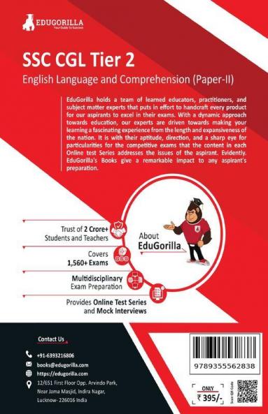 SSC CGL Tier 2 (English language and comprehension) Book 2023 (English Edition) - 10 Full Length Mock Tests (2000 Solved Objective Questions) with Free Access to Online Tests