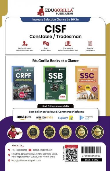 CISF Constable Recruitment Exam 2023 (English Edition) - 7 Full Length Mock Tests and 1 Previous Year Paper with Free Access to Online Tests