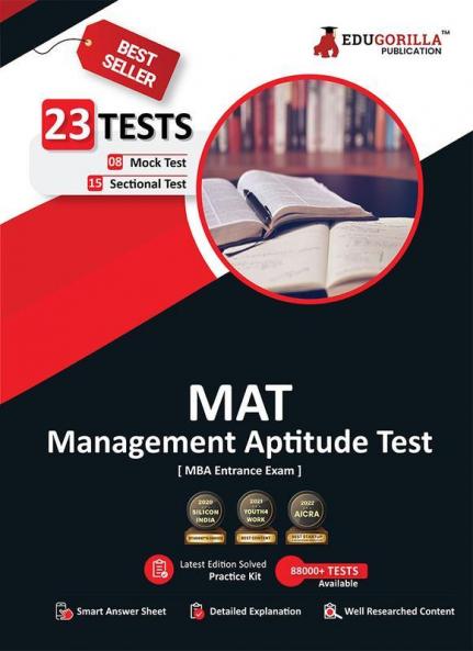 MAT 2024 : Management Aptitude Test Prep Book | MBA Entrance Exam | 1800+ Solved MCQs with Solution (10 Mock Tests + 10 Sectional Tests) with Free Access to Online Tests