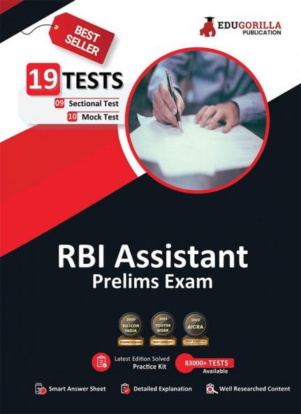 RBI Assistant Prelims Exam 2024 (English Edition) - 15 Full Length Mock Tests (1500 Solved Questions) with Free Access To Online Tests