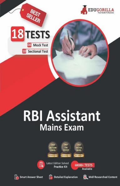 RBI Assistant Mains Exam | 2000+ Solved Objective Questions (8 Full-length Mock Tests + 10 Sectional Tests)