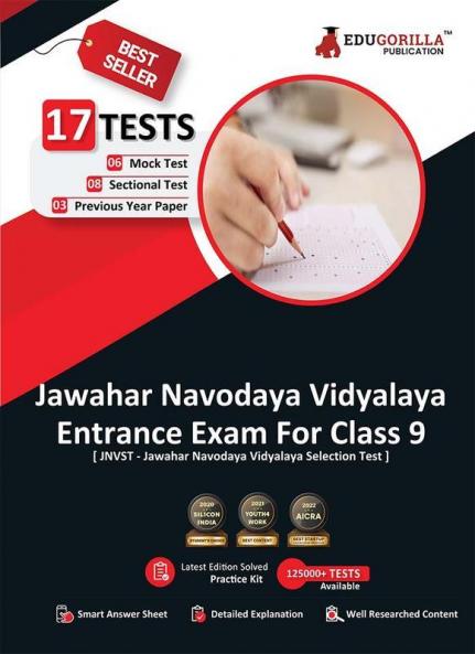Jawahar Navodaya Vidyalaya Entrance Class 9 Book 2023 (English Edition) - 6 Mock Tests 8 Sectional Tests and 3 Previous Year Papers (1100 Solved Questions) with Free Access to Online Tests