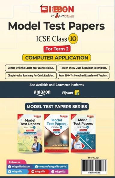 ICSE Model Test Papers For Class X Computer Applications | Prep Up with Gibbon Publishing by EduGorilla