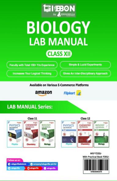 Biology Lab Manual Class XII | As per the latest CBSE syllabus and other State Board following the curriculum of CBSE.